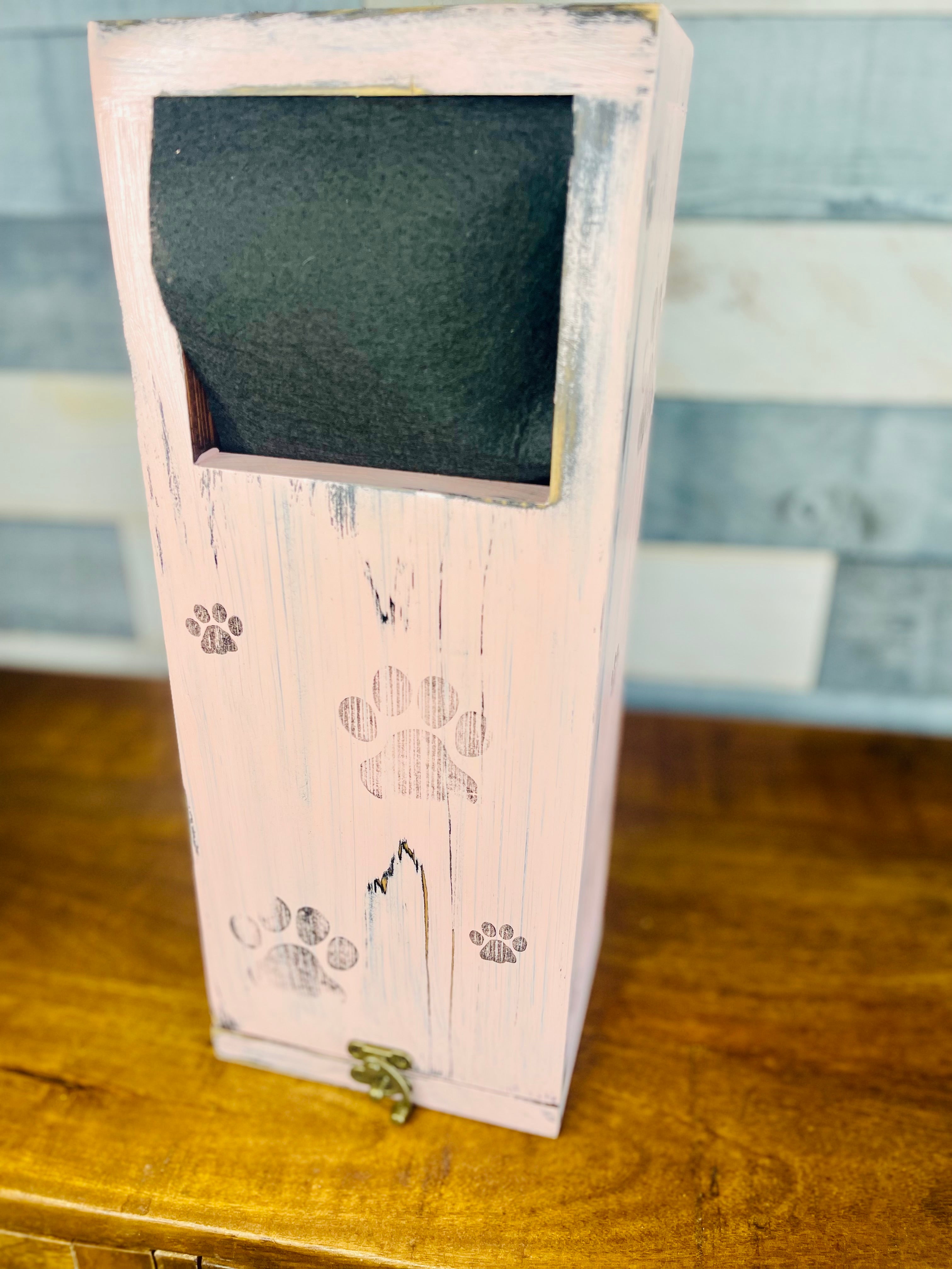 Dog Poop Receptacle (Pink and Black)